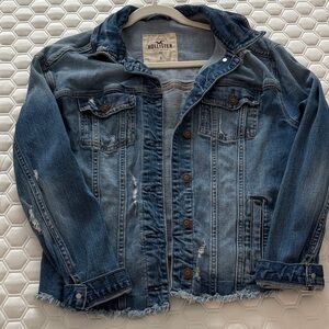 Hollister Distressed Blue Denim Jacket